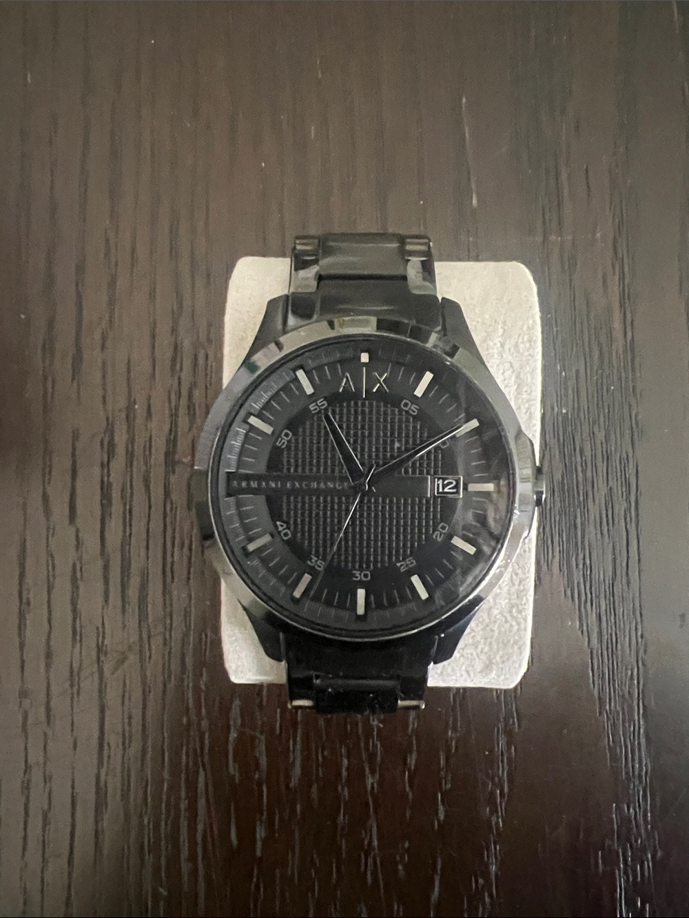 Armani Exchange Men's Black Stainless Steel Bracelet Watch